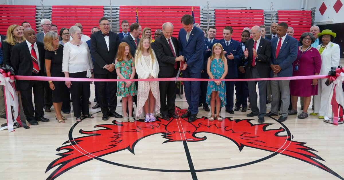 Governor Glenn Youngkin Participates in the Grand Opening at Mecklenburg County Middle School and High School on Friday, August 5, 2022. Official Photo by Christian Martinez, Office of Governor Glenn Youngkin.