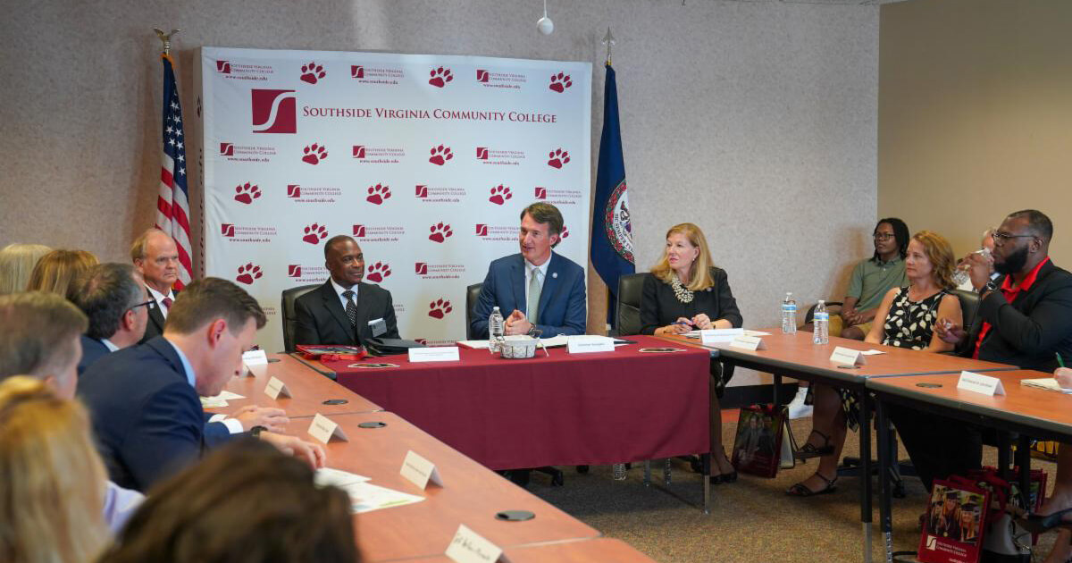 Governor Glenn Youngkin and Secretary of Education Aimee Guidera Participate in a Roundtable Discussion at Southside Virginia Community College on Friday, August 5, 2022. Official Photo by Christian Martinez, Office of Governor Glenn Youngkin.