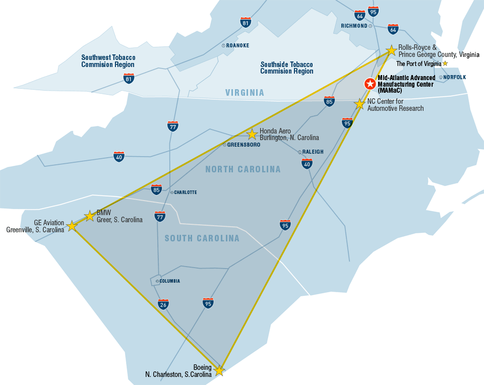 megasite in the Southeast’s “aerospace triangle”